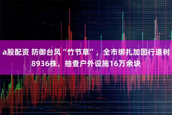 a股配资 防御台风“竹节草”，全市绑扎加固行道树8936株，抽查户外设施16万余块